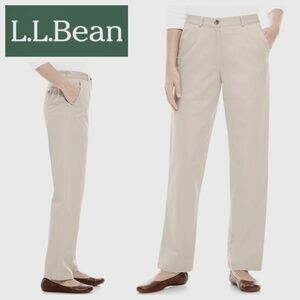 NEW L.L Bean Sz 16 XL 1X Chino Khaki Pants Original Fit Bayside Twill